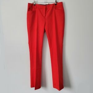 Express Women’s Columnist Barely Boot Mid-Rise Dress Pants Red Sz 10 TALL NWT